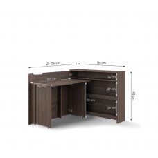 Izvelkams rakstāmgalds WORK CONCEPT CW-01P, ozols dunin